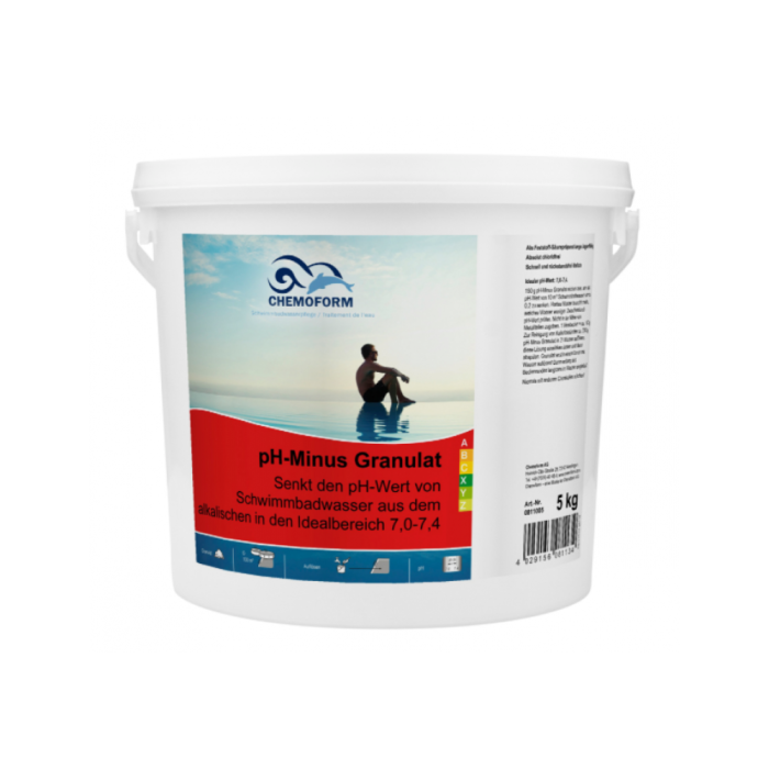 Chemoform pH-Мінус (гранулят), препарат для зниження рівня рН у воді, 5 кг