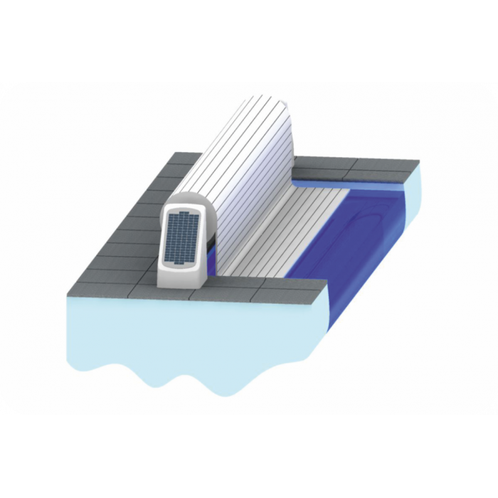 AquaTop - жалюзійне покриття для басейну, ECO TOP, надводне розташування