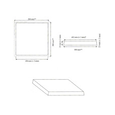 Копинговая плита для бассейна SAHARA 50X50X2,5см  (Цена за м2)