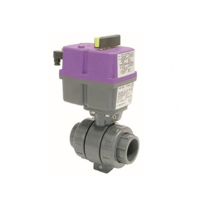 Кульовий ел. двопозиційний кран 50 мм