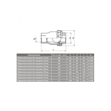 Конічний зворотній клапан 20 мм