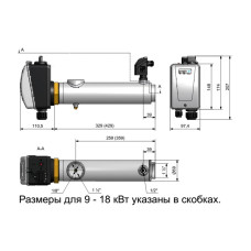 Компактный электроводонагреватель для бассейна Titan Pahlen 6 кВт с реле протока и термостатом