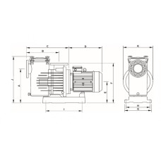 Насос Saci Magnus 2- 1250 , IE3, 2850 rpm  400B, 152 м3/ч, 9,2 кВт, фланцевое подключение 110 мм, бронзовая турбина