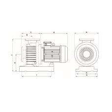 Насос Saci KONTRA 2 - 1500 , IE3, 2850 rpm  400B, 177 м3/ч, 11 кВт, фланцевое подключение 110 мм, без предфильтра, бронзовая турбина.