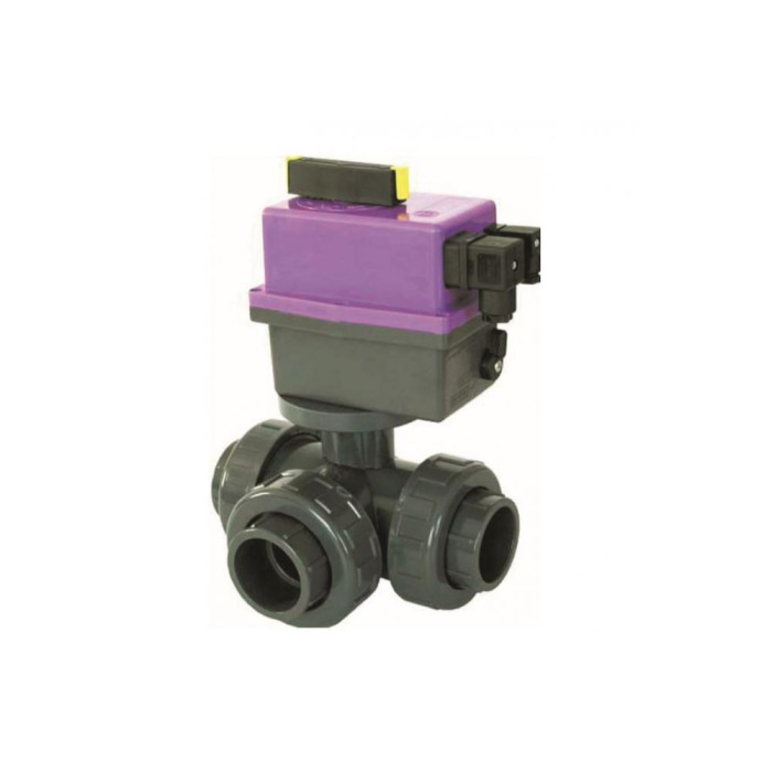 Кульовий ел. трипозиційний кран 32 мм СН-T