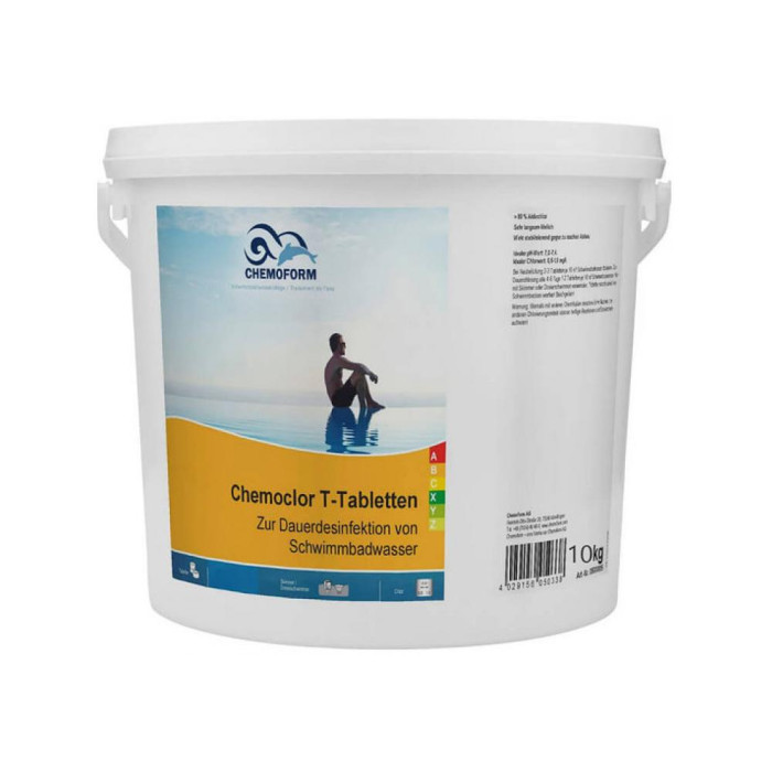 Chemochlor-T-Tabletten Повільний хлор у таблетках по 20 г для тривалого хлорування 5 кг