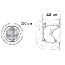 Светильник для бассейна Adjustable 300 Вт пластик , под пленку, с кабелем 2,5м, регулировка наклона