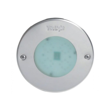 Подводный светодиодный прожектор для бассейна, 4 цвета,/8 диодов, 24V/DC, 6000 K, 4300LM дневной белый свет, 5 м кабеля 2х1,5 мм2. Ø-146 мм.