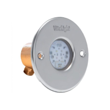 Подводный светодиодный прожектор для бассейна, 4 цвета/4 диода, 24V/DC, 6000 K, 1890LM, дневной белый цвет, 5м кабеля 2х1,5мм2 Ø -110 мм.