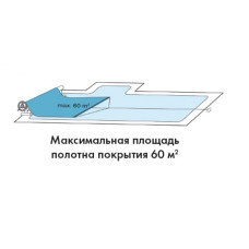Ролета для бассейна навивочная мобильная, комплект - 5,4 м