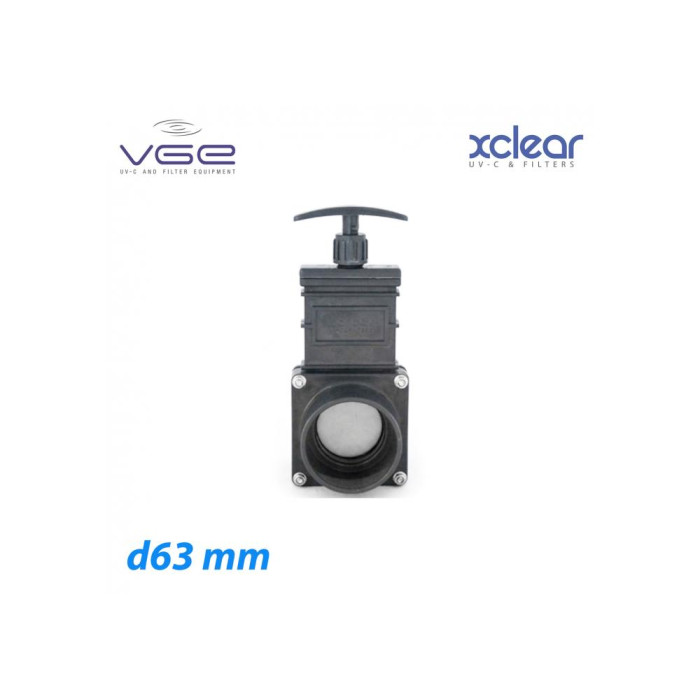 Засувка шиберна XClear для ПВХ труб, 63 мм