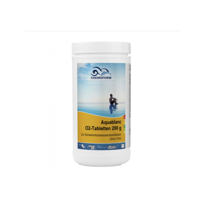 Активний кисень Chemoform Aquablanc O2 Sauerstofftabletten (таблетки 20 г) знезаражуючий безхлорний засіб, 1 кг