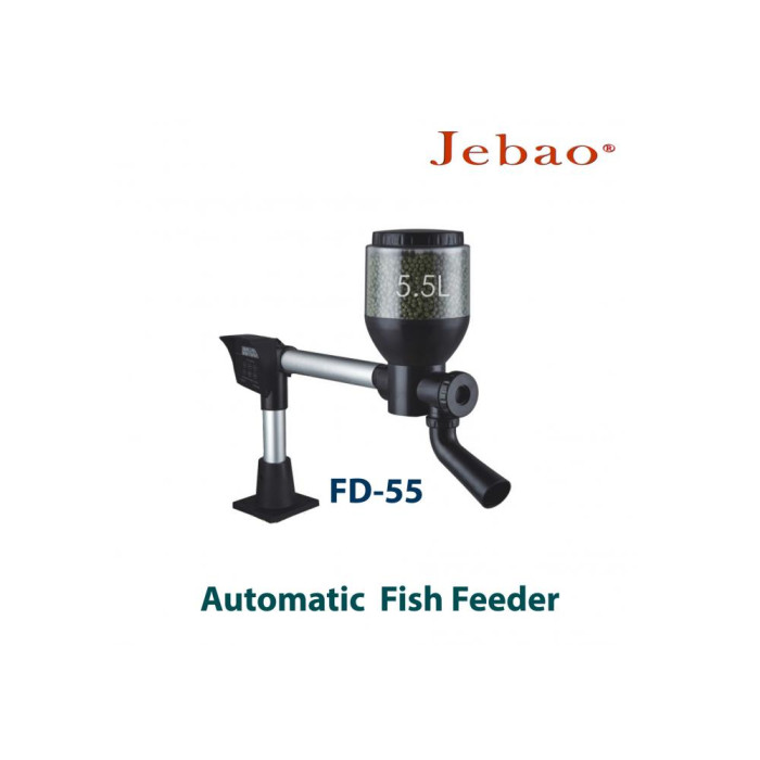 Автоматична годівниця для ставкових риб Jebao Fish Feeder FD-55 з об'ємом контейнера для корму на 5,5 літрів