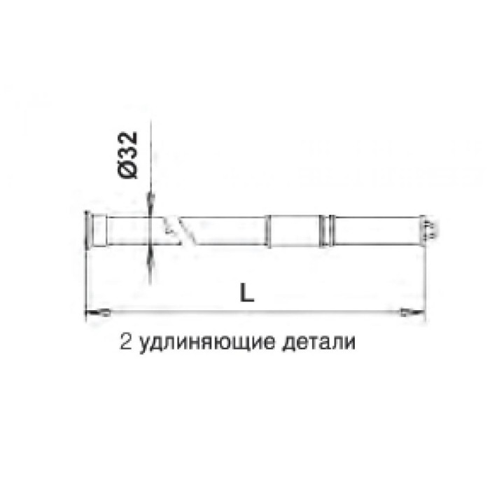 Телескопическая штанга для бассейна 1,8-3,6 м