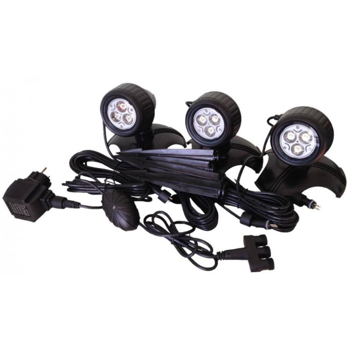 Світильник для ставка LED lamp set 3x3 з автоматичним датчиком включення