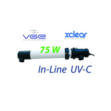 УФ стерилизатор для пруда или комплект встраиваемой УФ лампы UV-C XClear In-Line  75W