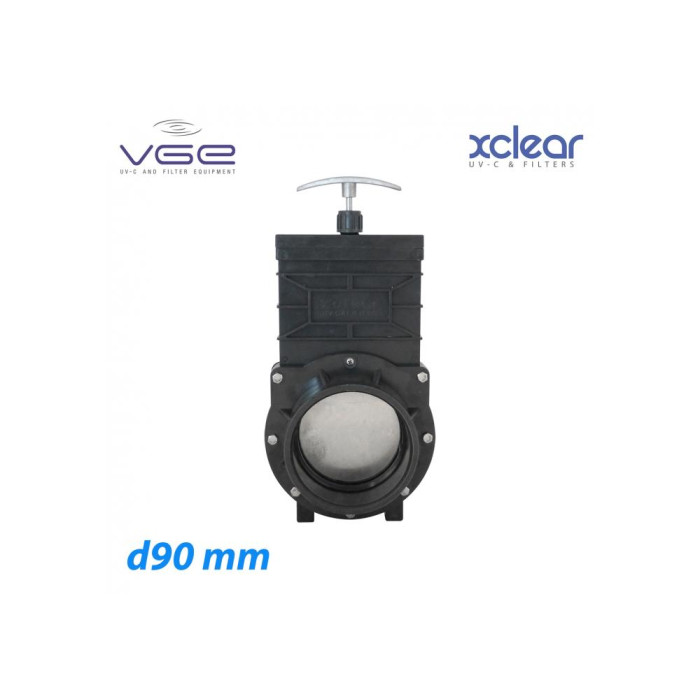 Засувка шиберна XClear для ПВХ труб, 90 мм