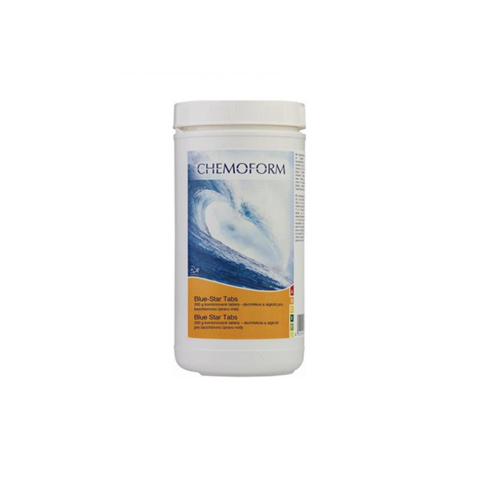 Активний кисень Chemoform Blue Star (таблетки 200 г+100 г), препарат для комплексного догляду за водою, 5 кг