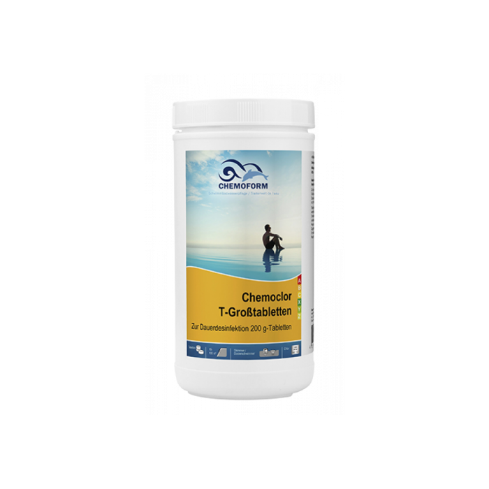 Chemochlor-T-Großtabletten тривалий хлор у таблетках по 200 г для знезараження води в басейні 1кг