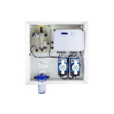 Измерительно-дозирующая станция для бассейна, Kontrol Guard Max pH-FCl Amp с мембранными насосами Kompact 5 л/час + ModBus