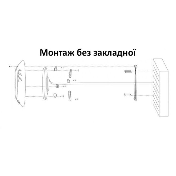 Світильник для басейну, LED, серія 260SS-AC, випукла лампа, RGB, нерж. сталь AISI-316, 35 ВТ, 441 SMD, 260 х 28 мм