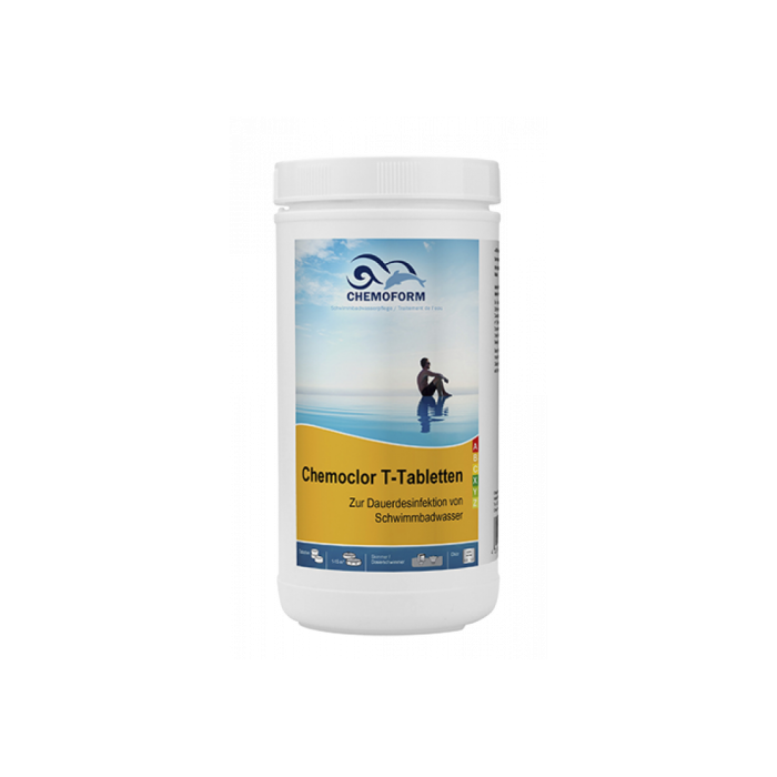 Chemochlor-T-Tabletten Повільний хлор у таблетках по 20 г для тривалого хлорування 1 кг