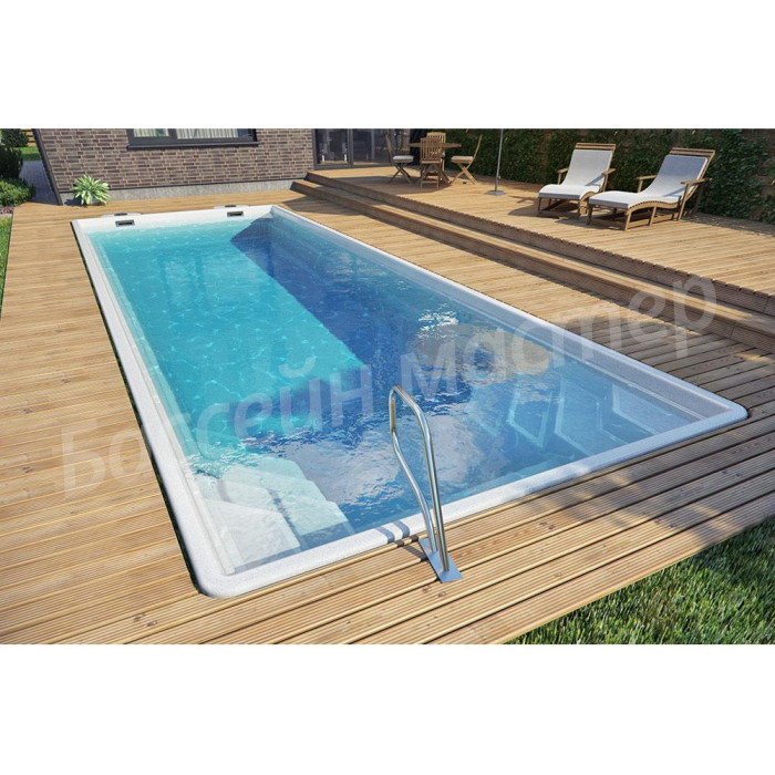 Композитний керамічний басейн MONACO 850 Beach Pearl (8,5 х3, 7х1, 5 м)