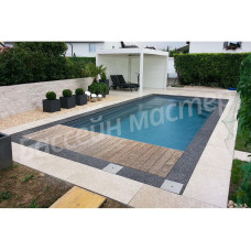 Композитный керамический бассейн MONACO 750 Steel Grey (7,5х3,7х1,5 м)