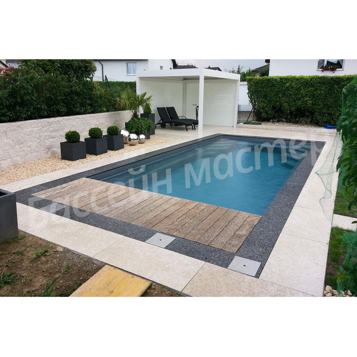 Композитний керамічний басейн MONACO 750 Quarz Pearl (7,5 х3,7х1, 5 м)