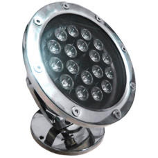 Прожектор для фонтану Aquaviva (18LED 18 Вт 12/24 В) RGB IP68