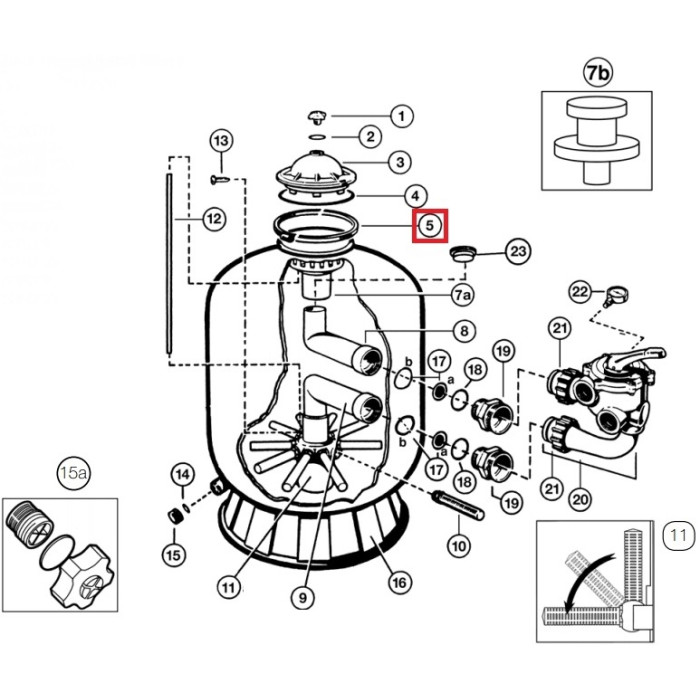 Затискний хомут Hayward для фільтра S0310T/S0360T/S0310Se/S0360Se (SX0310N)