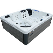 Гідромасажний басейн Aquajoy Saint-Tropez (280х230х95 см), Сріблясто-білий мармур