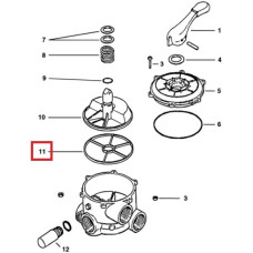 Ущільнювальне кільце клапана 6-позиційного вентиля 2" Hayward (SPX0715D)