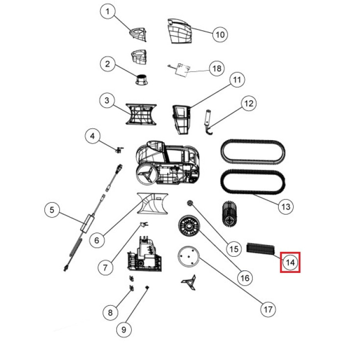 Щітка для робота-пилососа Fairland X30-X80 (1223011100001)