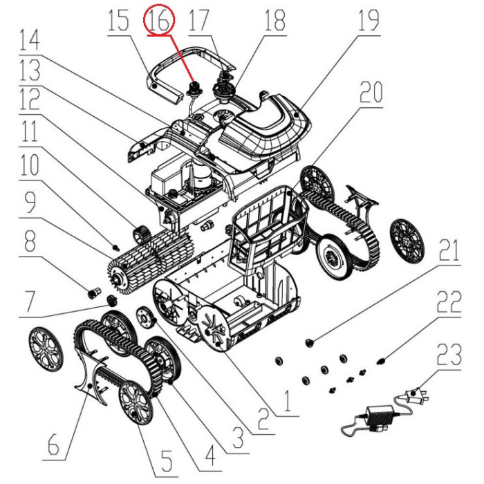 Зарядний кабель до пилососа Wybotics WY200/Osprey 700 (No 16 B.WY3312Max.05.002)