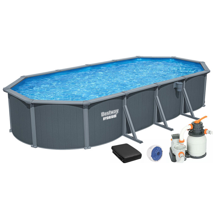 Сборный бассейн Bestway Hydrium 561CW (732х366х132 см) с песочным фильтром, лестницей и тентом