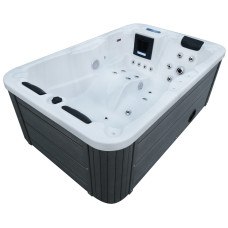 Гідромасажний басейн Aquajoy Alicante (205х130х70 см), Сріблясто-білий мармур