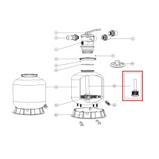 Дюзова коробка в комплекті з трубою для Emaux T600B