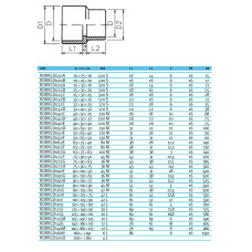 Муфта-втулка ПВХ Effast RDRRLD200L перехідна, d200x110 мм
