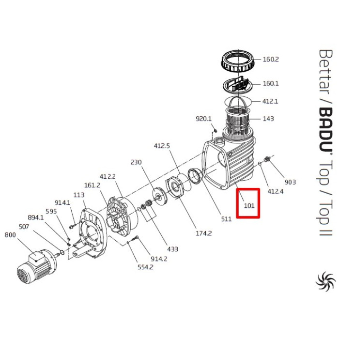 Корпус насоса BADU Top/Top II