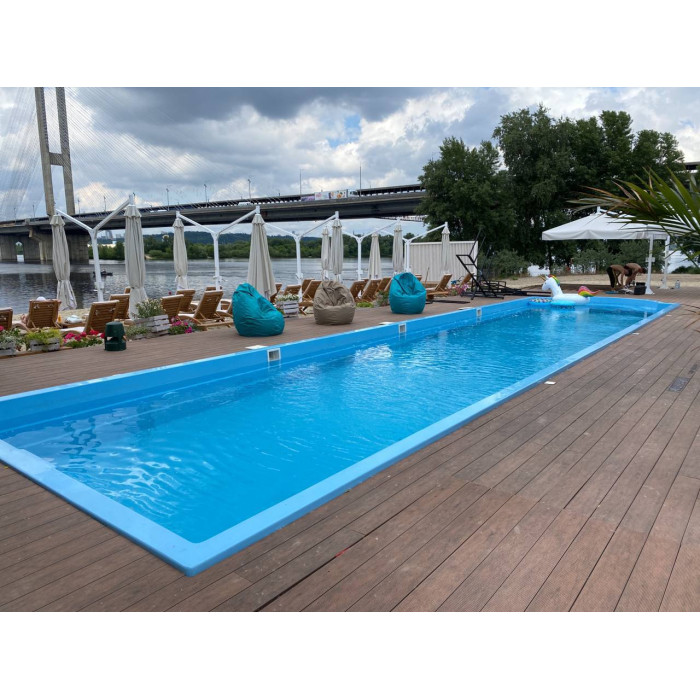 Композитний басейн Arzon Еліт 15 м (1500х410х160 см)
