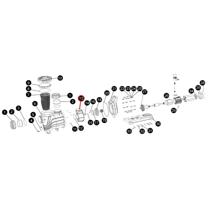 Пластикове кільце дифузора насоса SLP (A09150028 №13)