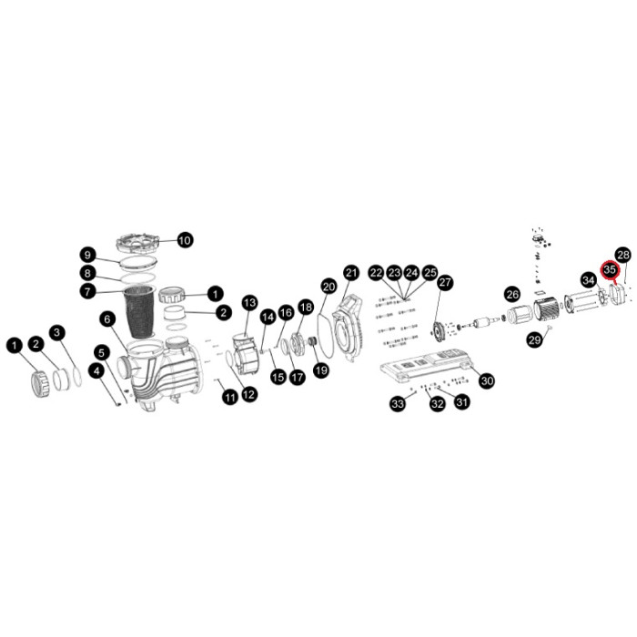 Кришка вентилятора для насоса Aquaviva SLP300-400 (B17010056 №47)