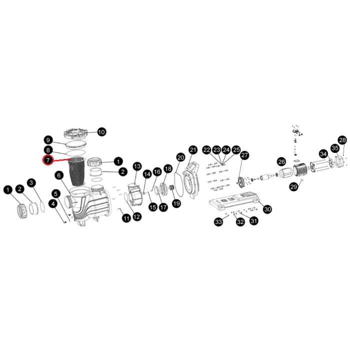 Кошик префільтра насоса SLP, (A34080052 №7)